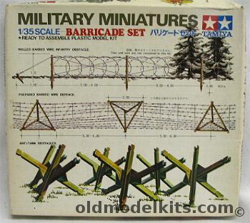 Tamiya 1/35 Barricade Set Anti-Tank Obstacles and Fence Posts, MM27 plastic model kit